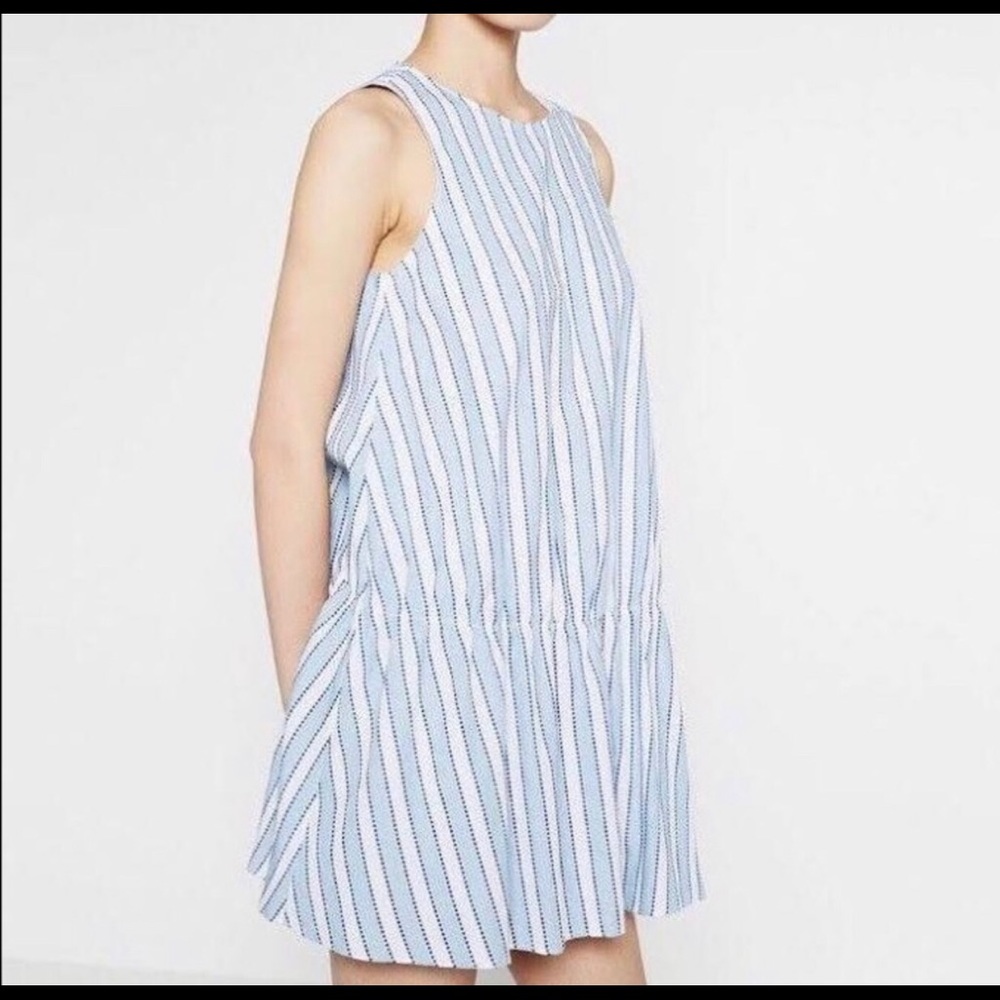Zara Striped Drop Waist Dress